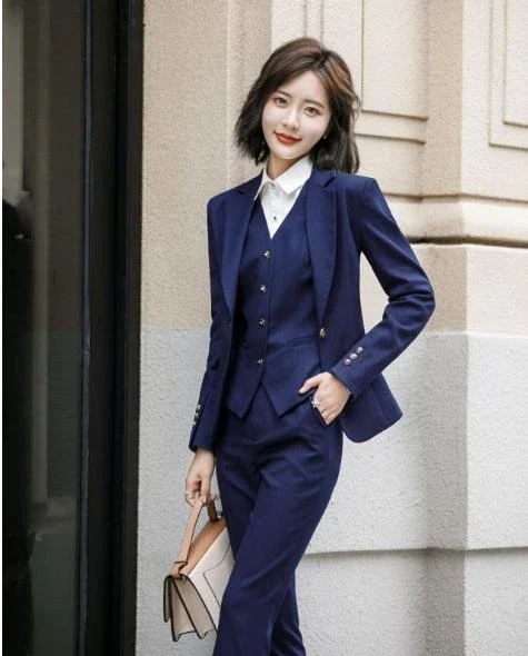 blue blazer pant