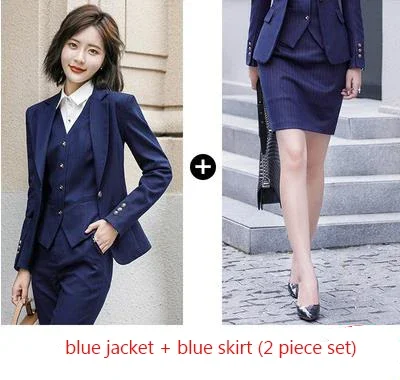 blue blazer skirt