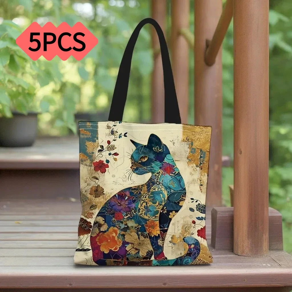 Floral Cat 5pcs
