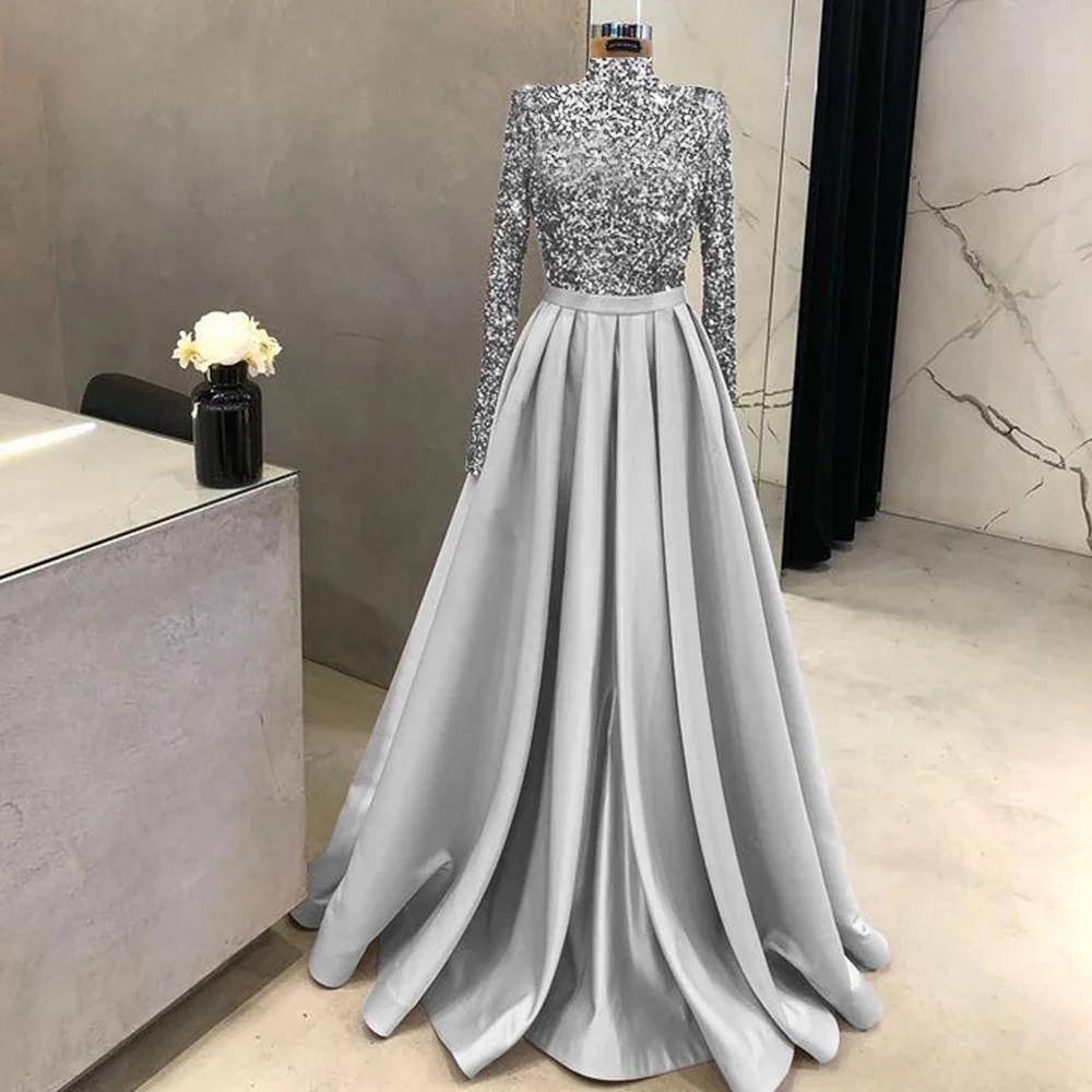 Silver-High Neck