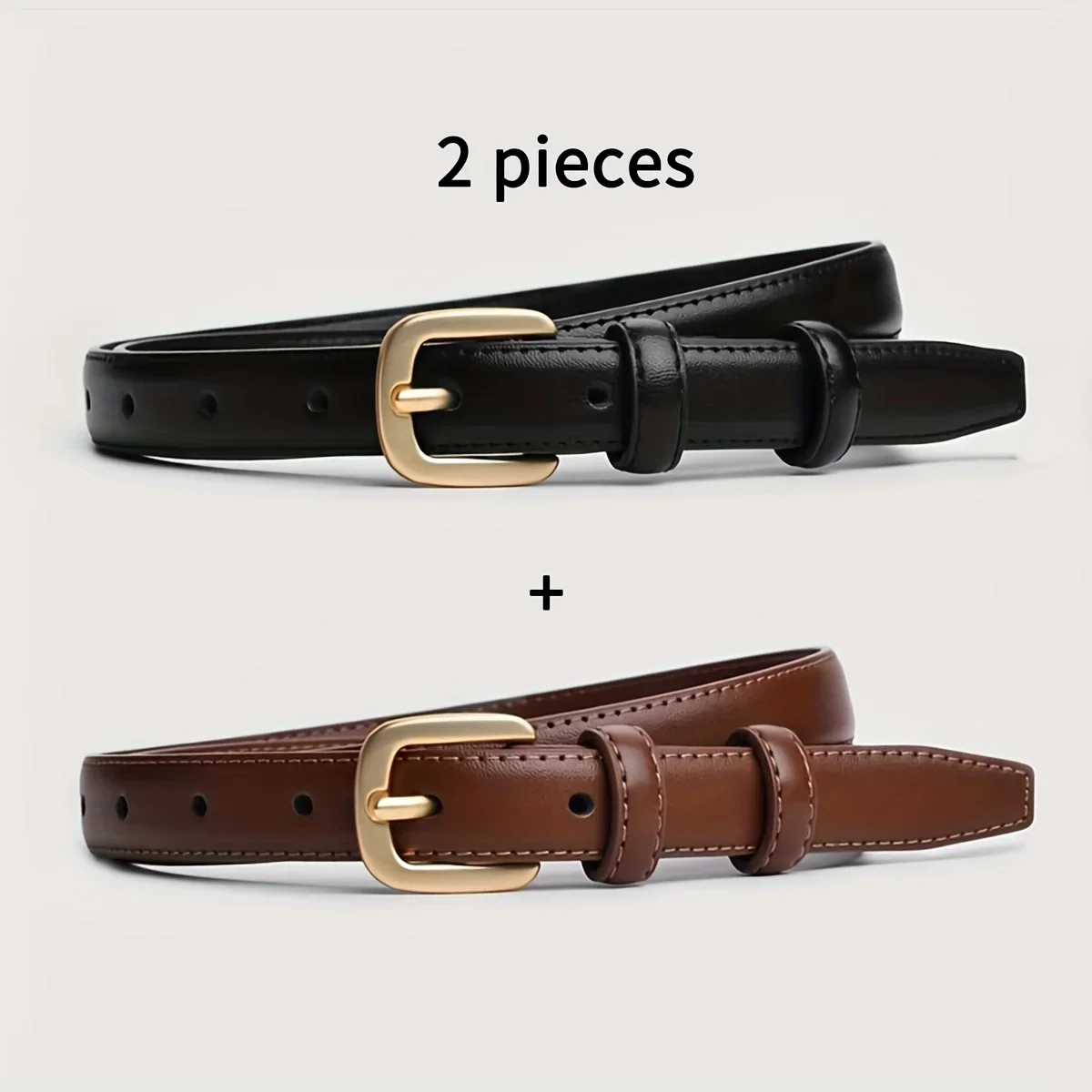 2Pc Black Brown