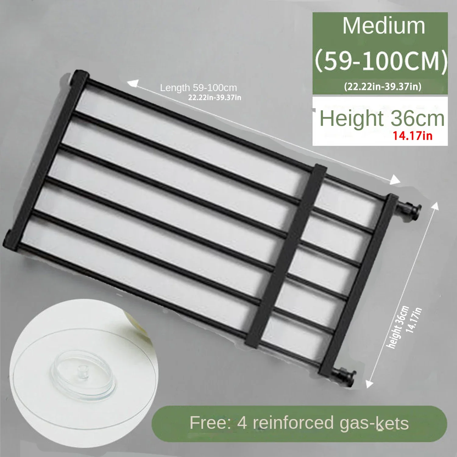 H36cmW100cm Black